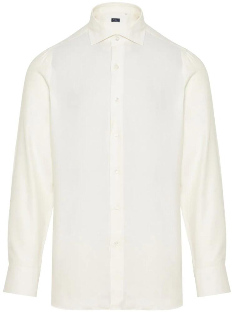 Finamore 1925 Napoli spread collar shirt - White Cover