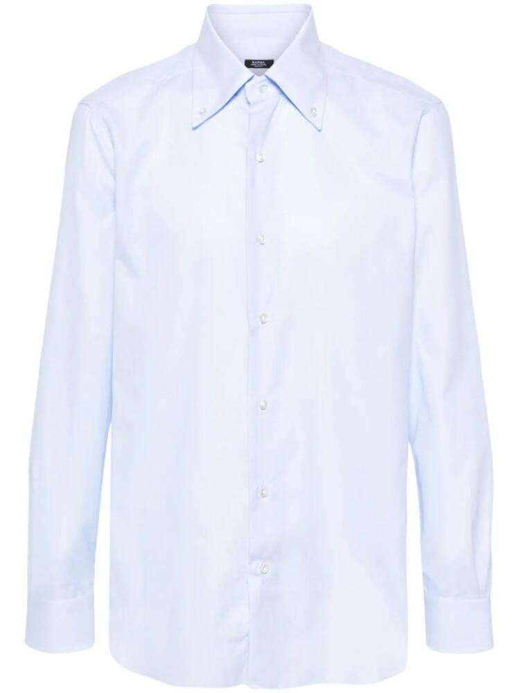 Barba button-down collar cotton shirt - Blue Cover