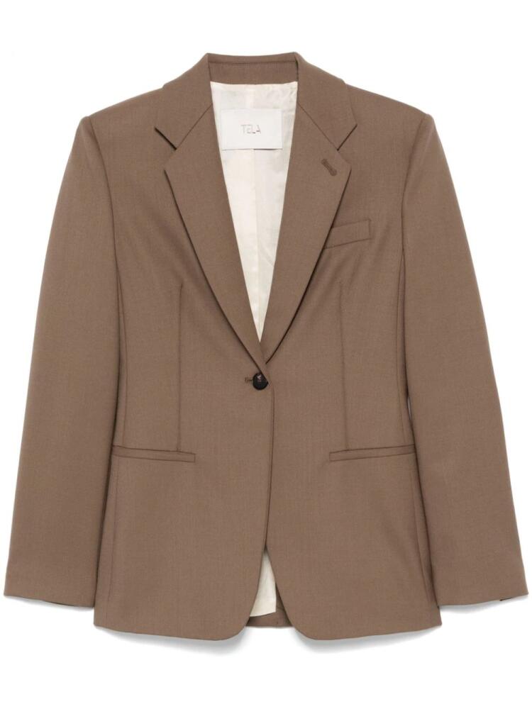 Tela single-breasted blazer - Neutrals Cover