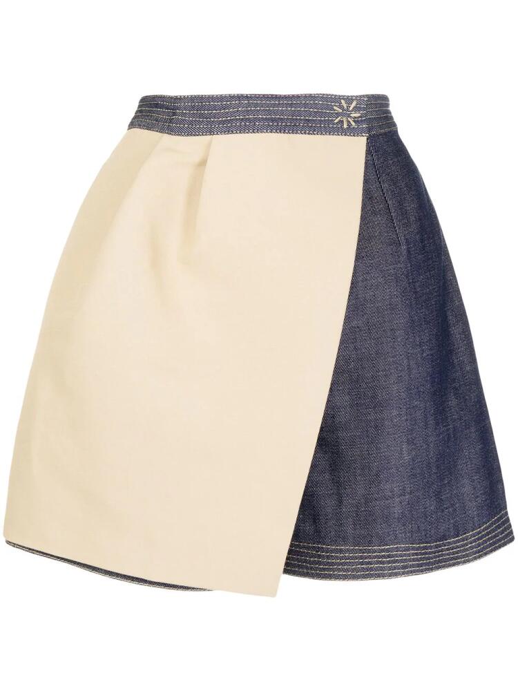 Dice Kayek colour-block denim skirt - Brown Cover