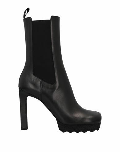 Off-white Woman Ankle boots Black Soft Leather Cover