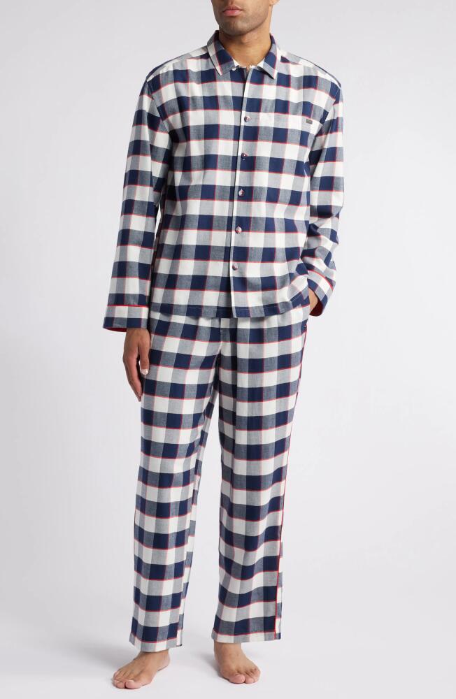 Lunya Check Cotton & Modal Flannel Pajamas in Alpine Plaid Cover