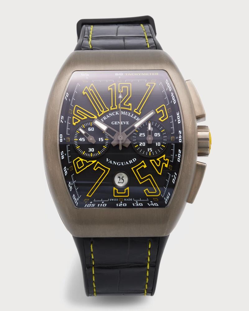 Franck Muller Men's Titanium Vanguard Watch with Yellow Accents Cover