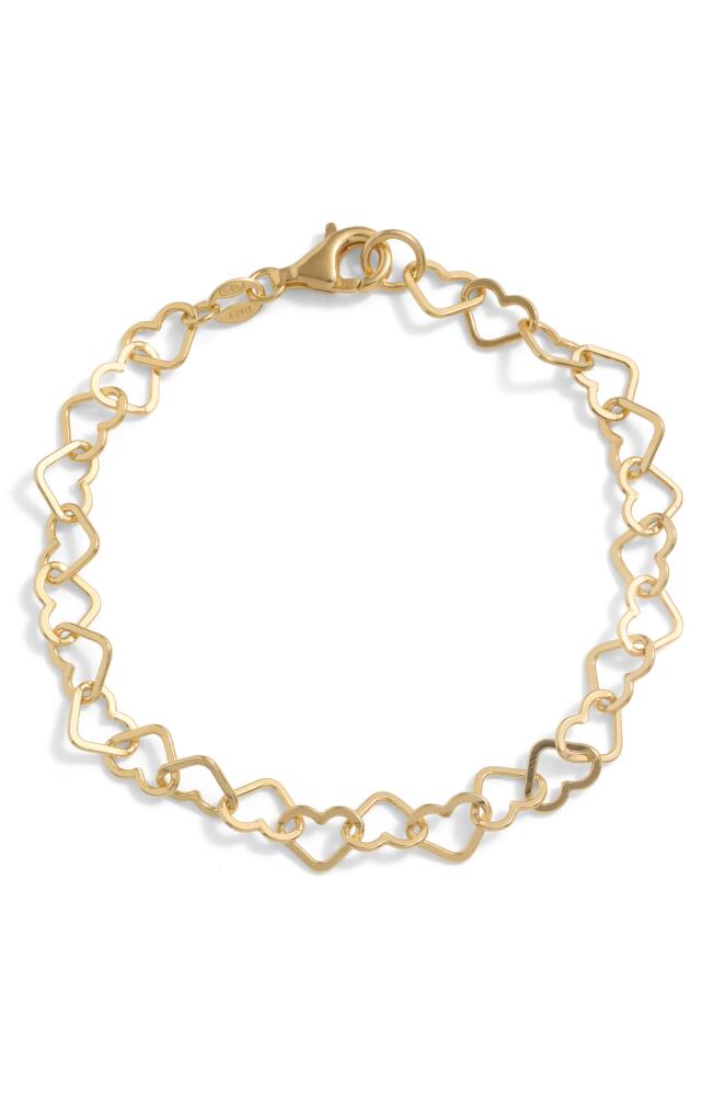 Awe Inspired Eternity Heart Chain Bracelet in 14K Gold Vermeil Cover