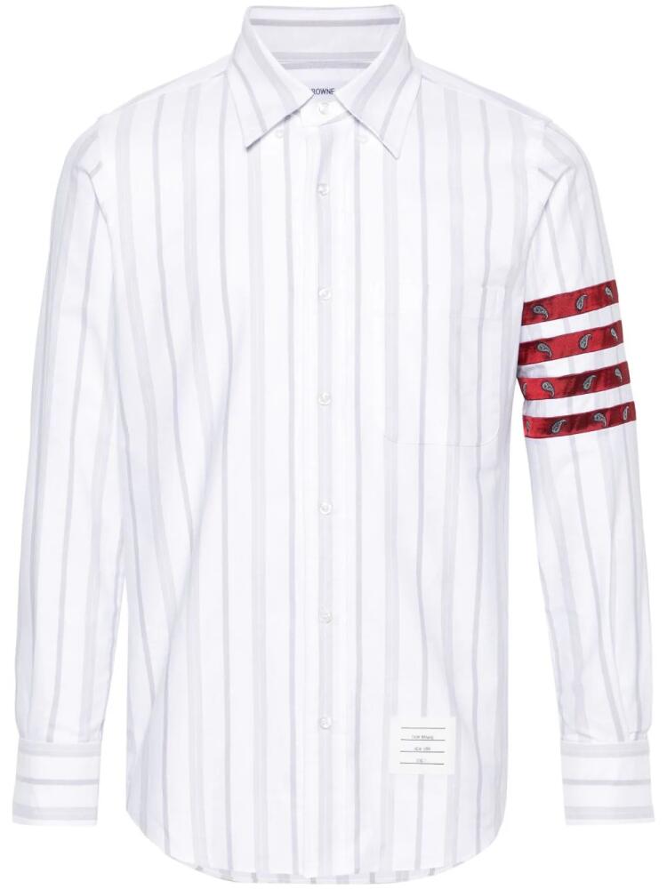 Thom Browne 4-Bar striped shirt - White Cover