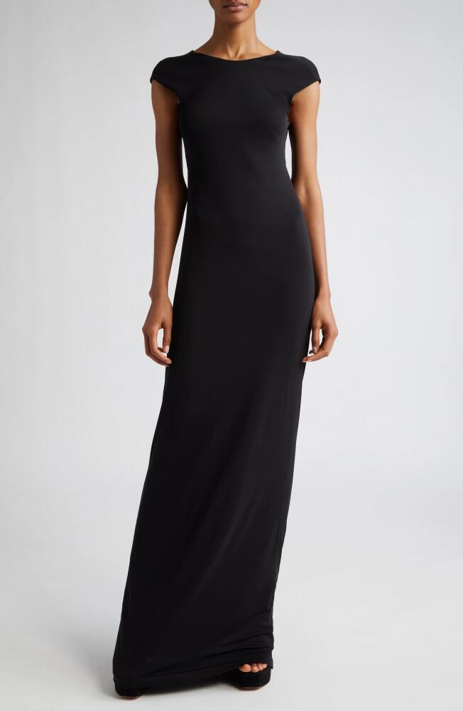 K. NGSLEY Le Twist Jersey Maxi Dress in Black Cover