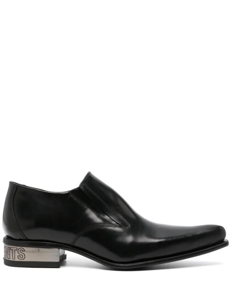 VETEMENTS x New Rock 40mm leather loafers - Black Cover