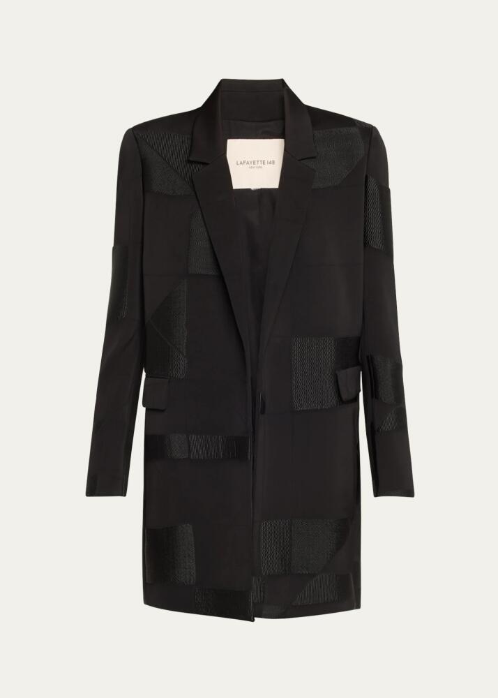 Lafayette 148 New York Textured Tie-Waist Blazer Cover