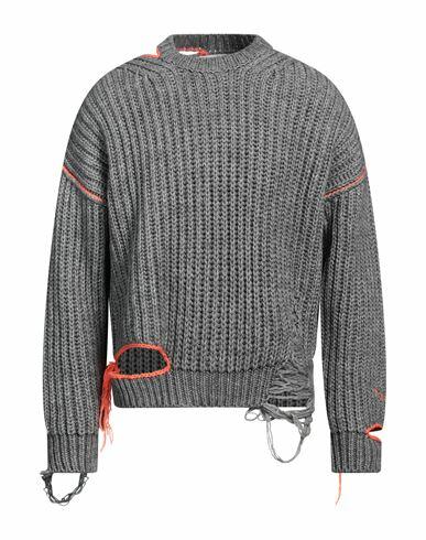 Msgm Man Sweater Grey Acrylic, Wool, Alpaca wool Cover