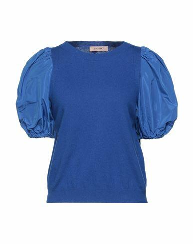 Twinset Woman Sweater Blue Polyamide, Viscose, Wool, Cashmere, Polyester Cover