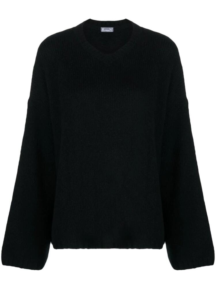 Kristensen Du Nord V-neck chunky-knit jumper - Black Cover