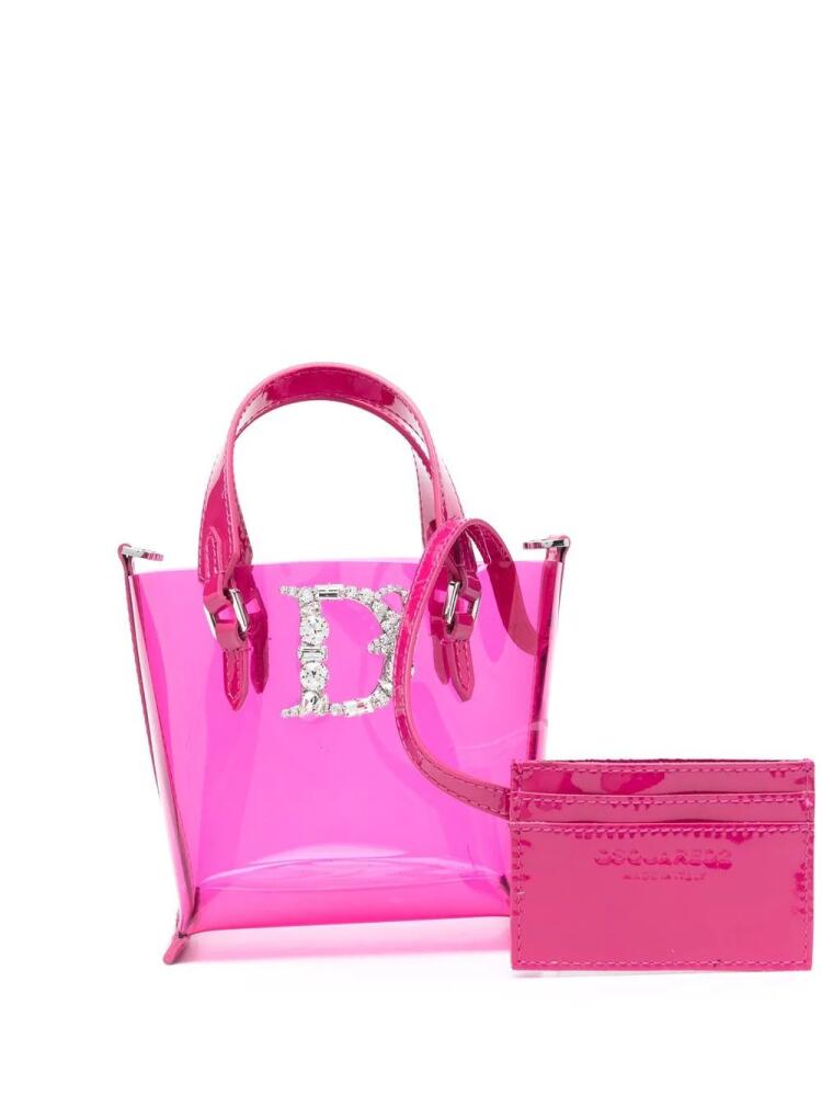 DSQUARED2 transparent tote bag - Pink Cover