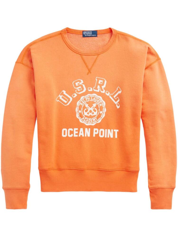 Polo Ralph Lauren logo-print crew-neck sweatshirt - Orange Cover