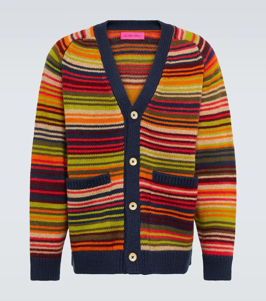 The Elder Statesman Vista striped cashmere cardigan Cover