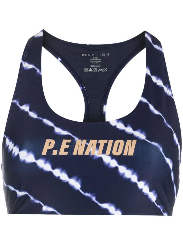 P.E Nation Ascend tie-dye yoga sports bra - Blue Cover