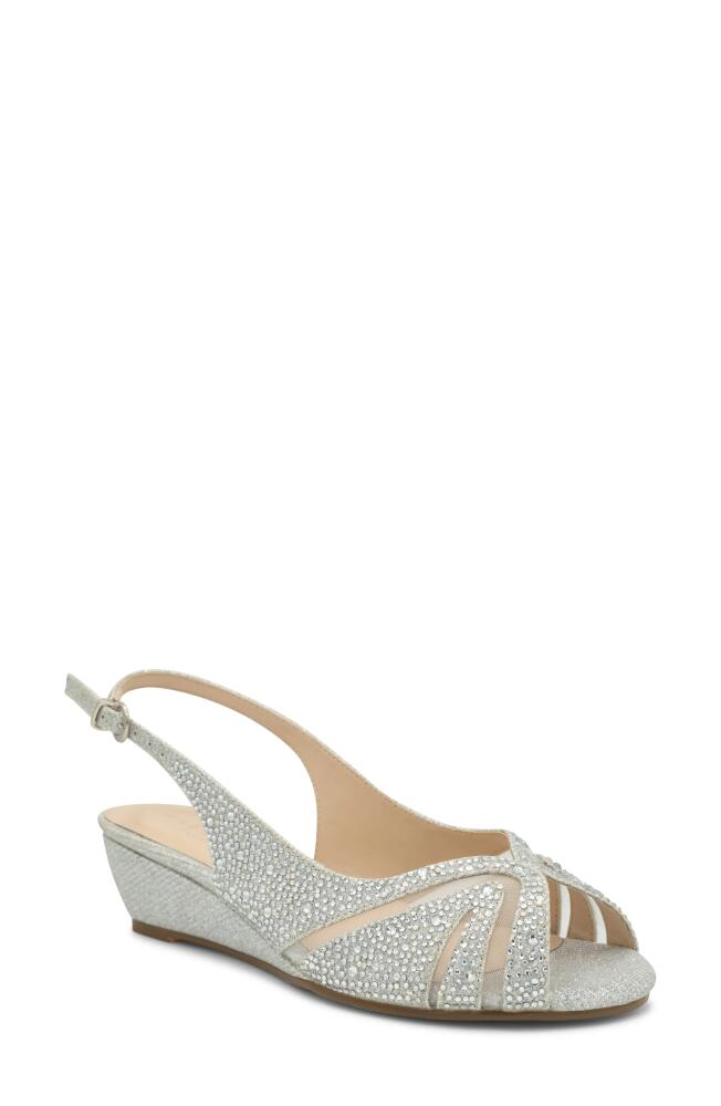 Paradox London Pink Jocelyn Slingback Wedge Sandal in Silver Cover