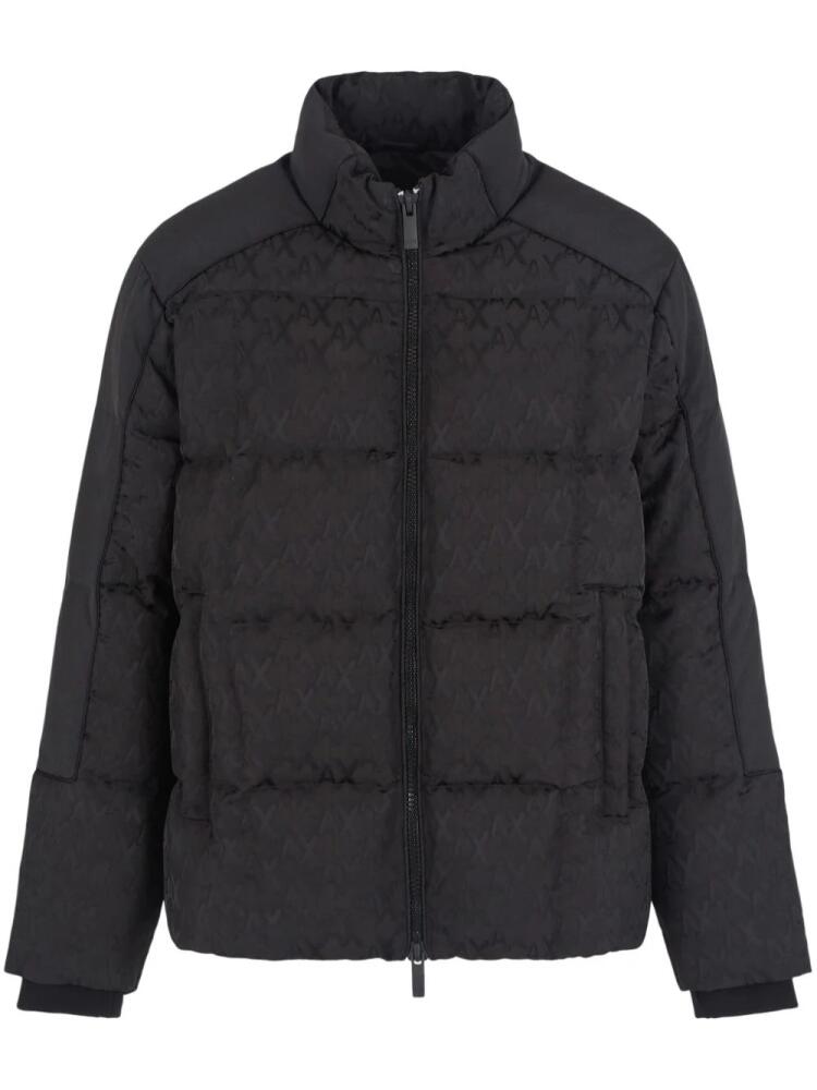 Armani Exchange logo-jacquard jacket - Blue Cover