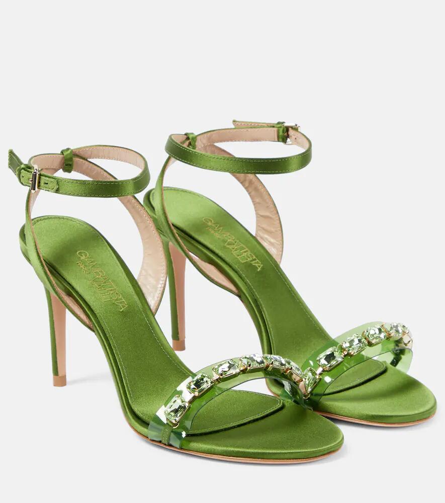 Giambattista Valli Embellished satin sandals Cover