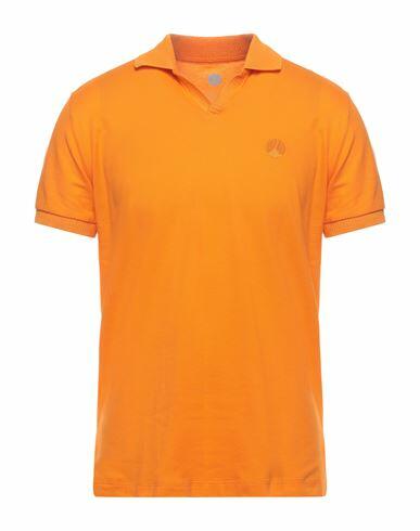 People Of Shibuya Man Polo shirt Orange Cotton, Elastane Cover