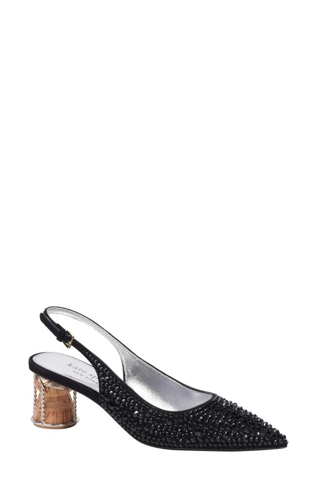 Kate Spade New York soiree crystal slingback pump in Black Cover