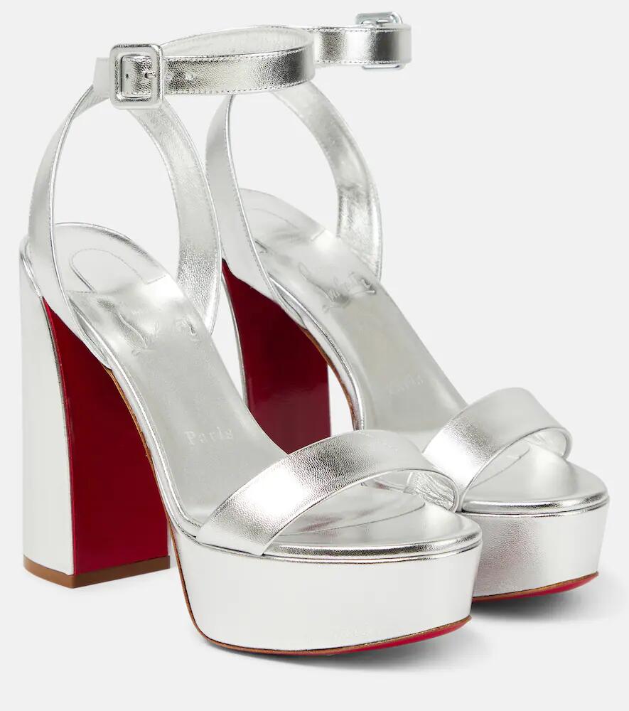 Christian Louboutin Movida Sabina metallic leather platform sandals Cover