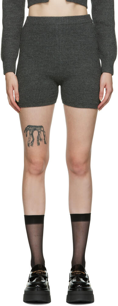 alexanderwang.t Gray Wool Shorts Cover