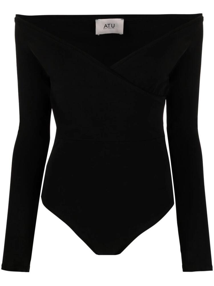 Atu Body Couture off-shoulder V-neck body - Black Cover