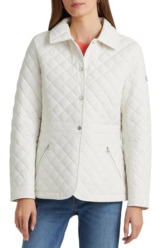 Lauren Ralph Lauren Quilted Peplum Jacket in Cream Cover