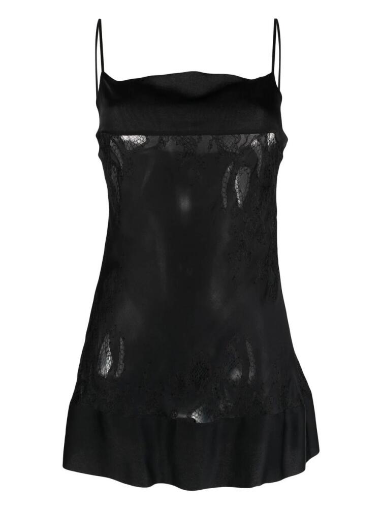 Carine Gilson lace-panelled babydoll slip dress - Black Cover