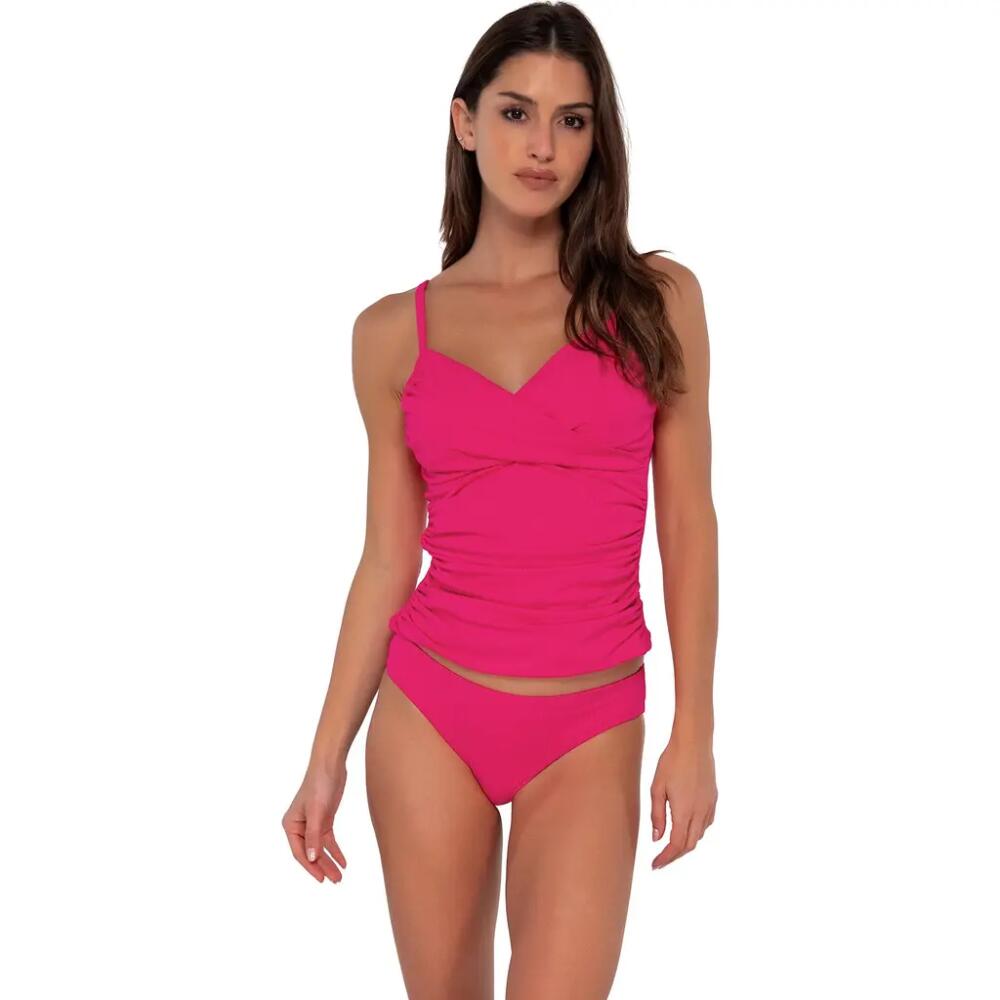 Sunsets Simone Tankini in Begonia Sandbar Rib Cover