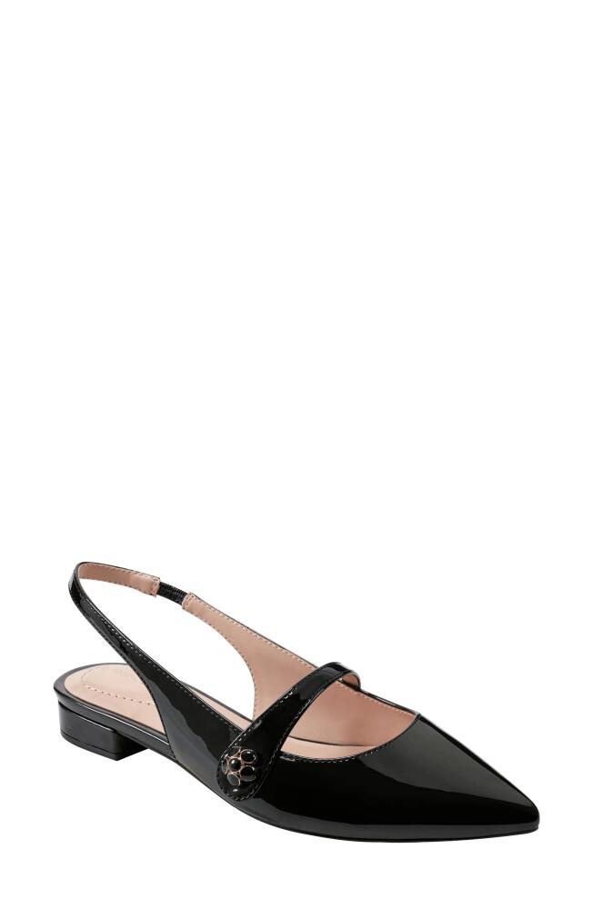 Bandolino Aubriana Slingback Mary Jane Pointed Toe Flat in Black Cover