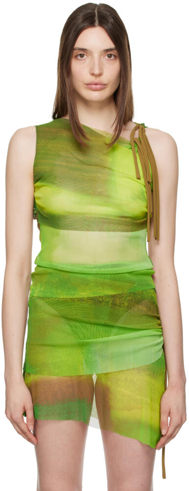 Paula Canovas Del Vas Green Cutout Top Cover