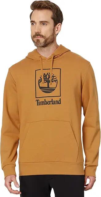 Timberland Stack Logo Hoodie (Wheat Boot) Men's Sweatshirt Cover