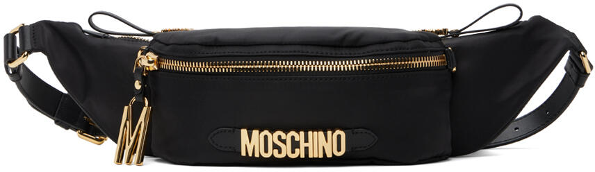 Moschino Black Multipocket Nylon Belt Bag Cover