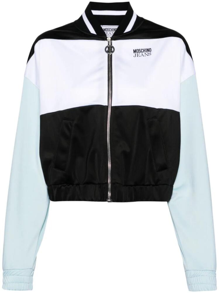 MOSCHINO JEANS colour-block bomber jacket - White Cover