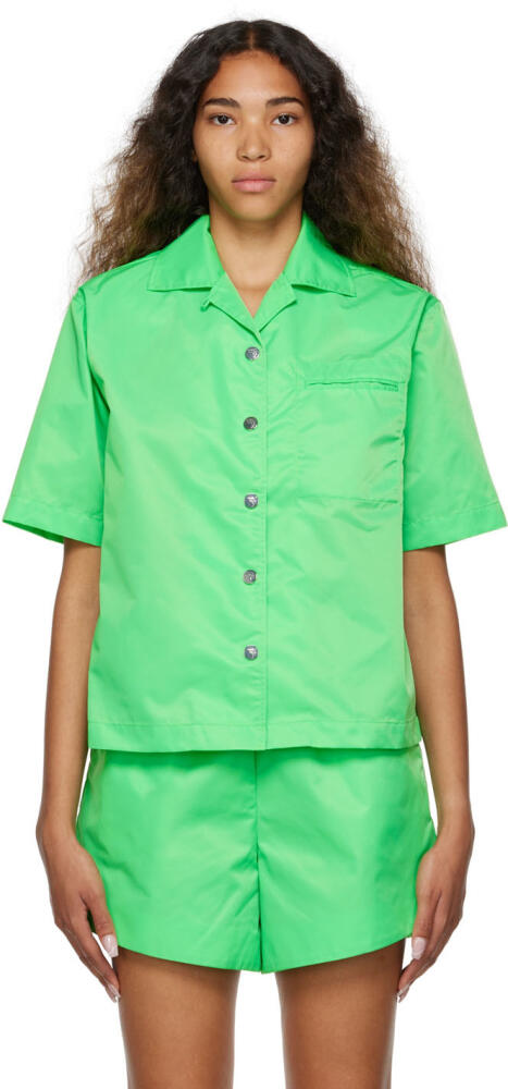 REMAIN Birger Christensen Green Storm Shirt Cover