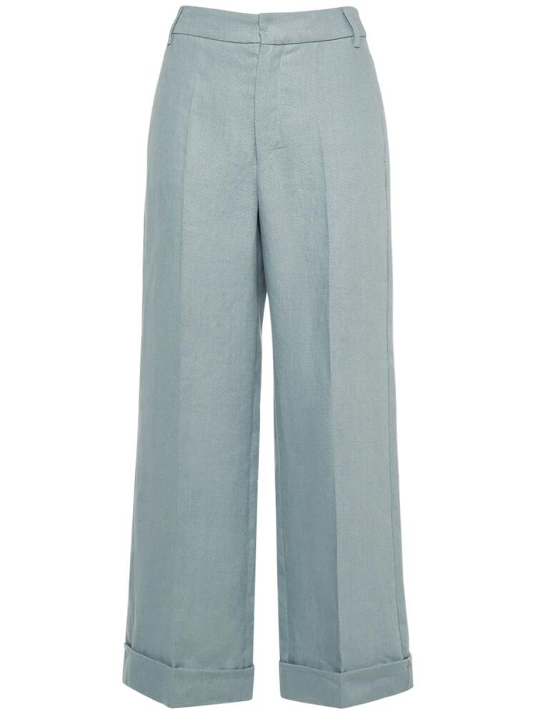 'S MAX MARA Salix Linen Straight Pants Cover