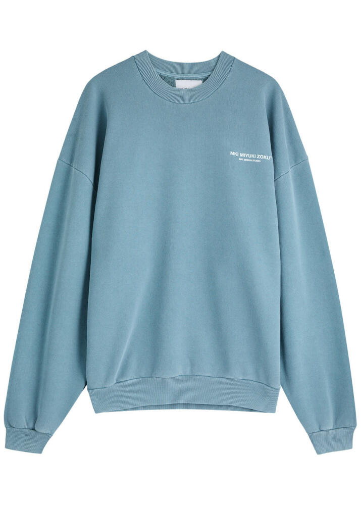 Mki Miyuki Zoku Logo Cotton-blend Sweatshirt - Blue Cover