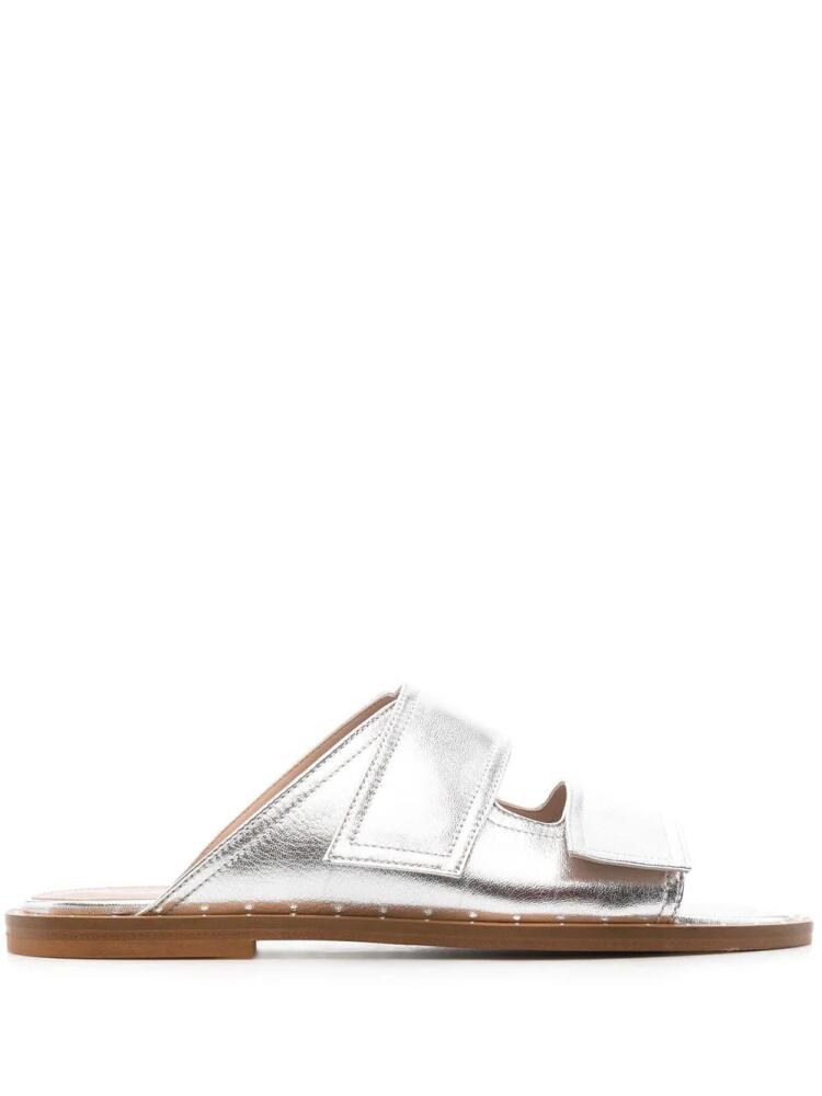 Scarosso Karen metallic slide sandals - Grey Cover