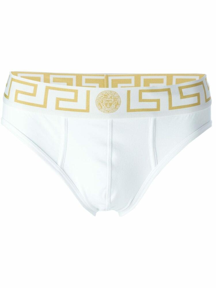 Versace 'Greca' waistband briefs - White Cover