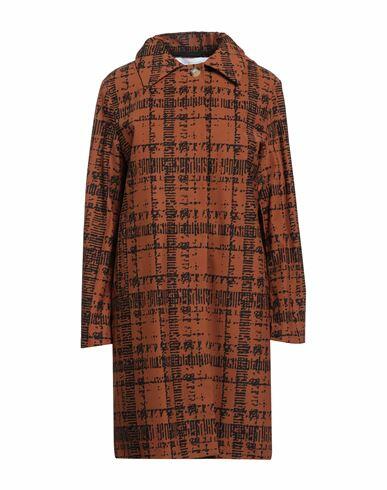 Harris Wharf London Woman Overcoat & Trench Coat Brown Polyester Cover