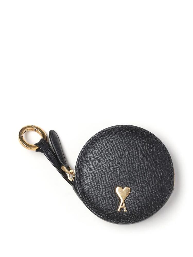 AMI Paris Paris Paris round leather purse - Black Cover