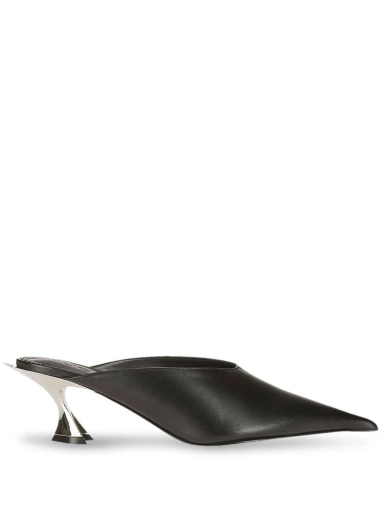 Mugler Fang 55mm pointed-toe mules - Black Cover