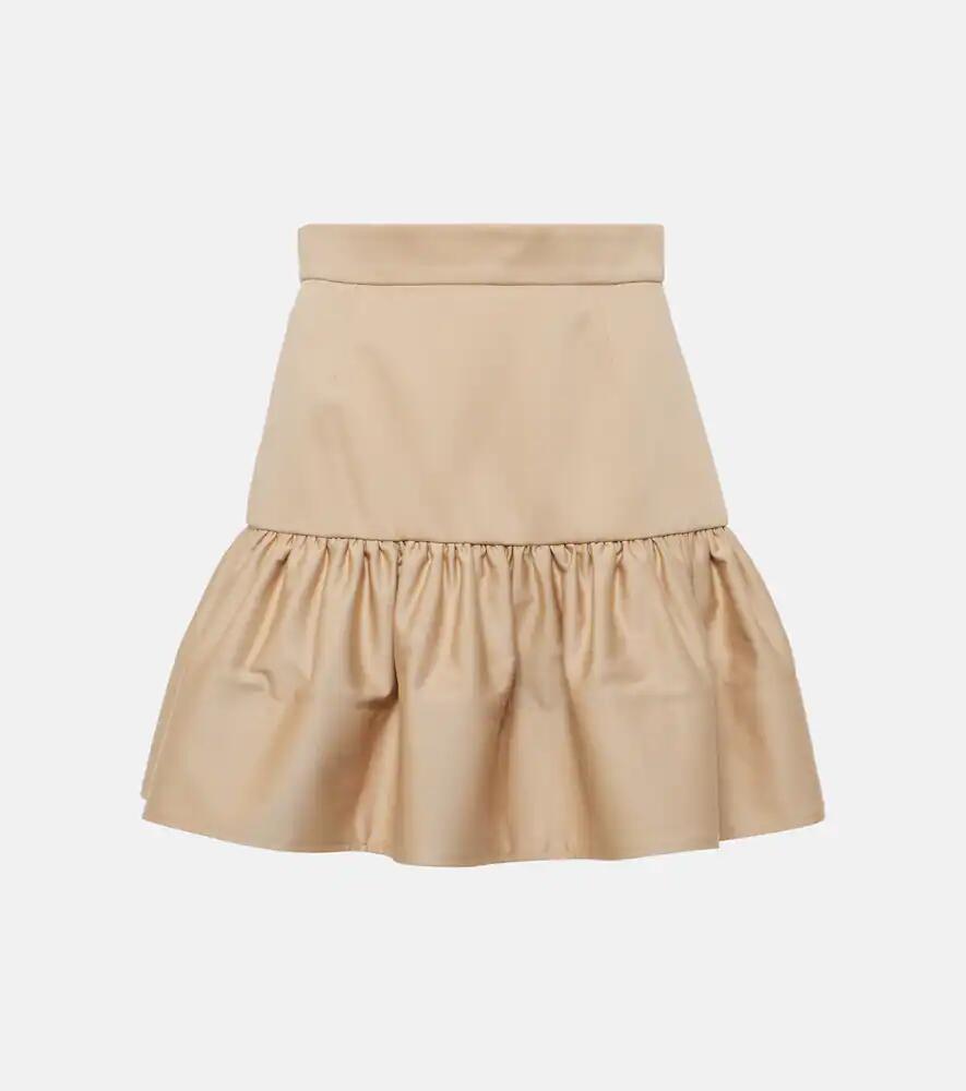 Patou Ruffled cotton gabardine miniskirt Cover