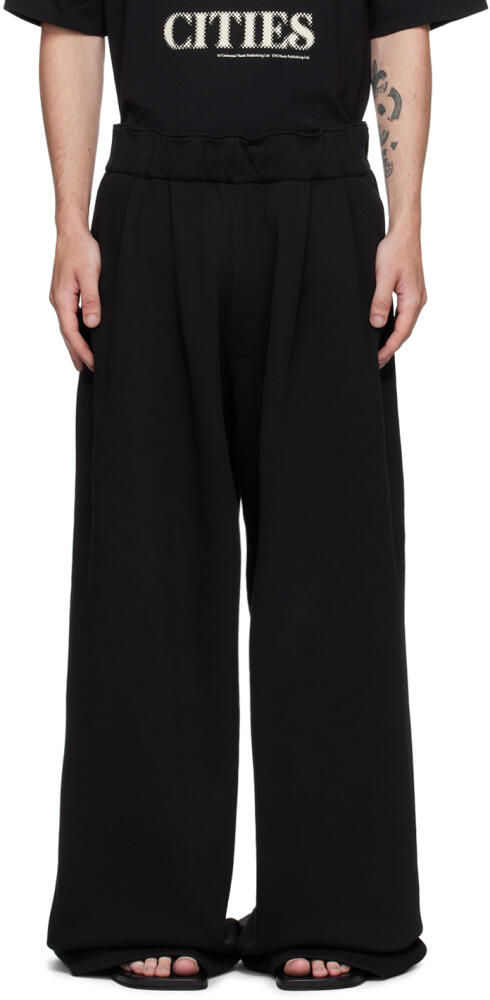 Dries Van Noten Black Pleated Sweatpants Cover