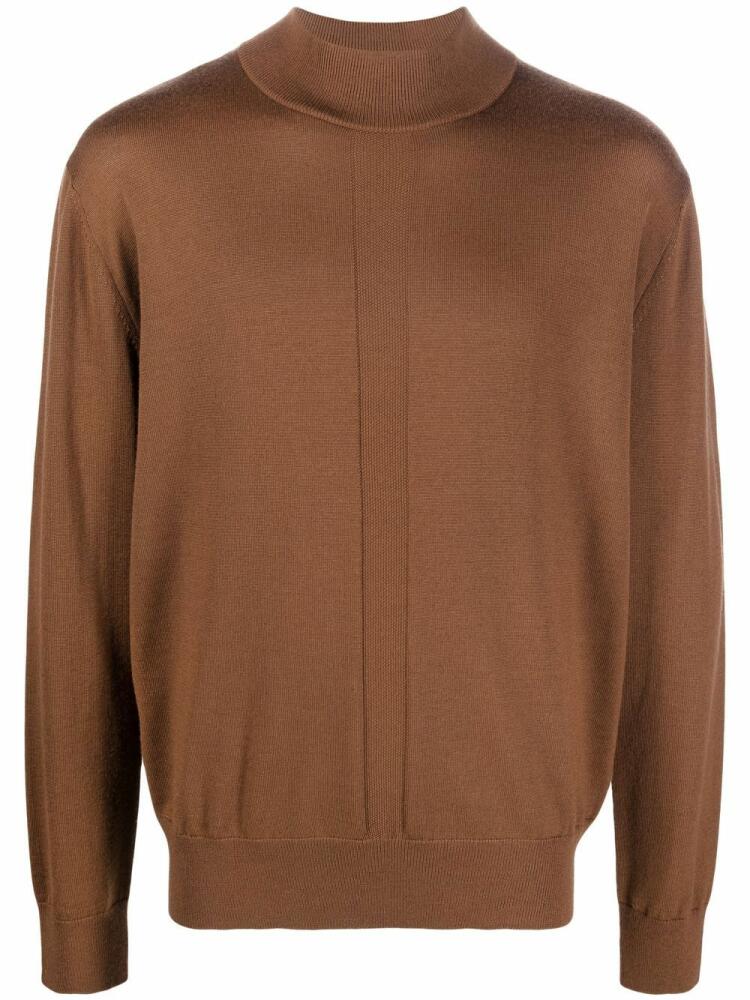 Etudes fine-knit mock neck jumper - Brown Cover