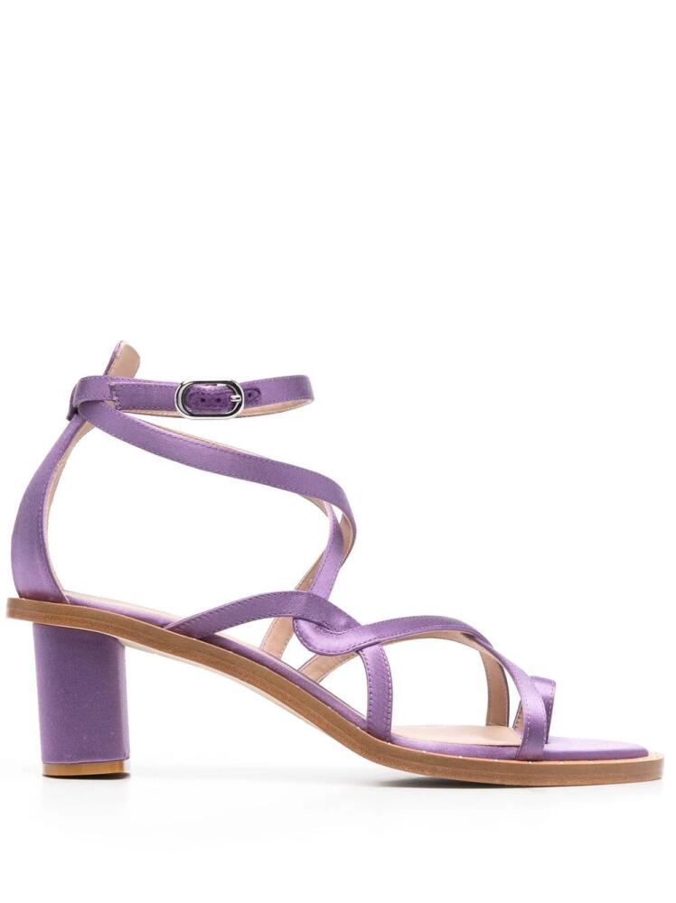 Scarosso Patty scrappy silk sandals - Purple Cover