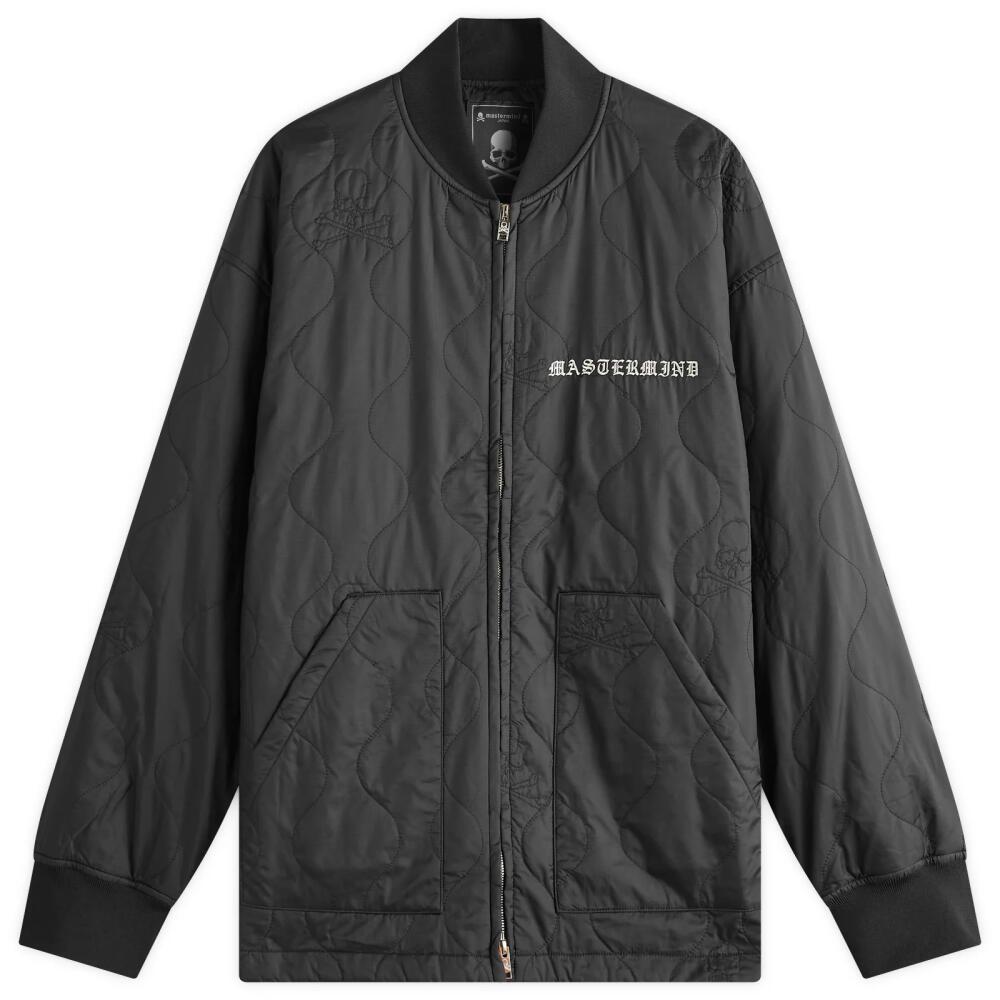 MASTERMIND WORLD Men's Quilted Bomber Jacket in Black Cover