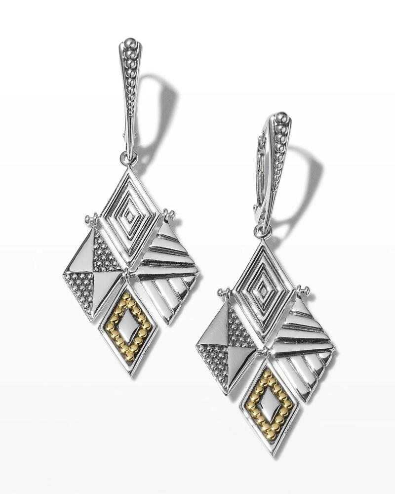 LAGOS Signature Caviar Multi-Texture Diamond-Shaped Dangle Earrings Cover