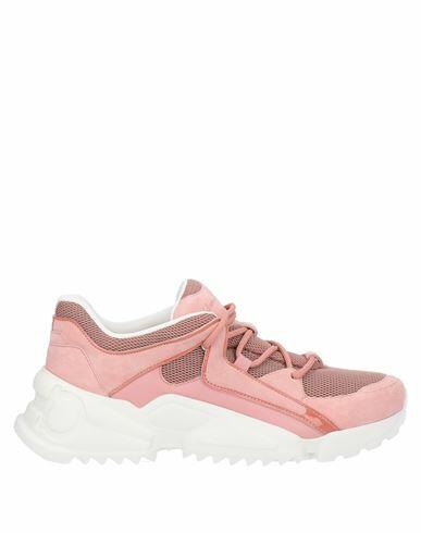 Ferragamo Woman Sneakers Pastel pink Calfskin, Textile fibers Cover